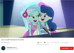 Size: 874x632 | Tagged: safe, edit, edited screencap, imported from derpibooru, screencap, bon bon, lyra heartstrings, sweetie drops, equestria girls, rainbow rocks, meme, watchmojo.com