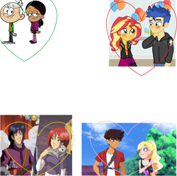 Size: 1914x1903 | Tagged: safe, artist:harriet546, imported from derpibooru, flash sentry, sunset shimmer, equestria girls, equestria girls series, female, flashimmer, lincoln loud, lolirock, magical geodes, male, matt olsen, matt olsen (w.i.t.c.h.), nathaniel, nathaniel (lolirock), princess iris of ephedia, ronnie anne santiago, ronniecoln, shipping, straight, the loud house, w.i.t.c.h., will vandom