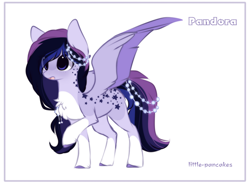 Size: 1280x942 | Tagged: safe, artist:little-sketches, artist:php146, imported from derpibooru, oc, oc only, oc:pandora, pegasus, pony, chest fluff, chibi, female, mare, simple background, solo, white background