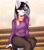 Size: 3534x4000 | Tagged: safe, artist:timkaa, artist:yuozka, imported from derpibooru, oc, oc only, anthro, unicorn, anthro oc, clothes, commission, female, high res, mare, pants, scarf, shirt, signature, smiling, smirk, solo, ych result