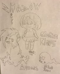Size: 1671x2048 | Tagged: safe, artist:theanimefanz, imported from derpibooru, oc, oc:aquash, cyclops, ghost, traditional art