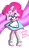 Size: 1190x2048 | Tagged: safe, artist:clarisse, imported from derpibooru, pinkie pie, coinky-dink world, eqg summertime shorts, equestria girls, bow, clothes, cute, diapinkes, dress, female, open mouth, pixiv, roller skates, server pinkie pie, skates, solo