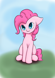 Size: 2480x3508 | Tagged: safe, artist:thefrrealdeal, imported from derpibooru, pinkie pie, earth pony, pony, cute, diapinkes, female, solo