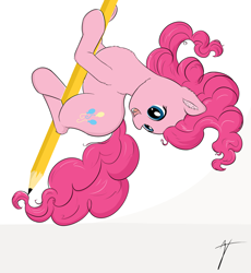 Size: 1726x1878 | Tagged: safe, artist:taxar, imported from derpibooru, part of a set, pinkie pie, pony, drawn into existence, female, pencil, smiling, solo