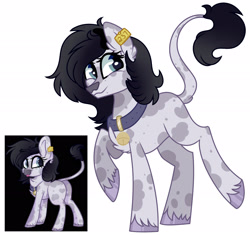 Size: 1905x1794 | Tagged: safe, artist:missbramblemele, artist:missmele-madness, imported from derpibooru, oc, oc only, oc:milky way (nightmarye), cow pony, pony, female, simple background, solo, white background