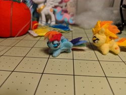 Size: 4032x3024 | Tagged: safe, artist:tinyequine, imported from derpibooru, rainbow dash, spitfire, pony, irl, photo, plushie, sarubobo