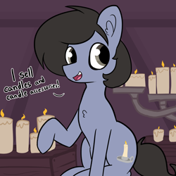 Size: 1280x1280 | Tagged: safe, artist:tjpones, imported from derpibooru, oc, oc only, earth pony, pony, candle, commission, hank hill, king of the hill, male, smiling, solo, stallion