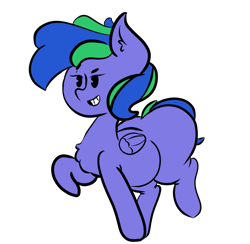 Size: 927x903 | Tagged: safe, artist:somefrigginnerd, imported from derpibooru, oc, oc only, oc:felicity stars, pegasus, pony, 2019 community collab, derpibooru community collaboration, blank flank, chest fluff, chibi, chubby, female, mare, old timey, simple background, solo, transparent background