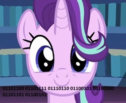 Size: 660x538 | Tagged: safe, edit, edited screencap, imported from derpibooru, screencap, starlight glimmer, pony, uncommon bond, binary, cute