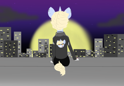 Size: 1980x1380 | Tagged: safe, artist:nootaz, imported from derpibooru, oc, oc:nootaz, anthro, city, cityscape