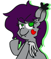 Size: 500x570 | Tagged: safe, artist:threetwotwo32232, imported from derpibooru, oc, oc only, bat pony, pony, bat pony oc, heart, looking at you, male, simple background, solo, transparent background, trap