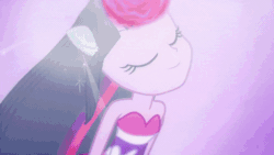 Size: 800x450 | Tagged: safe, imported from derpibooru, screencap, applejack, fluttershy, pinkie pie, rainbow dash, rarity, twilight sparkle, alicorn, equestria girls, equestria girls (movie), animated, bare shoulders, boots, eyes closed, fall formal outfits, female, gif, humane five, humane six, magical girl, magical girl transformation, open mouth, open smile, ponied up, shoes, sleeveless, smiling, spread wings, strapless, transformation, transformation sequence, twilight ball dress, twilight sparkle (alicorn), wings