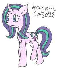 Size: 650x816 | Tagged: safe, artist:cmara, imported from derpibooru, starlight glimmer, pony, unicorn, female, pencil drawing, solo, traditional art