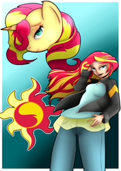 Size: 2893x4092 | Tagged: safe, artist:pdpwny, imported from derpibooru, sunset shimmer, equestria girls, looking at you