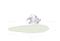 Size: 960x664 | Tagged: safe, artist:sintakhra, imported from derpibooru, silverstream, pony, seapony (g4), tumblr:studentsix, bubble, cute, diastreamies, female, implied sandbar, looking at you, seapony silverstream, simple background, solo, soon, surfboard, water, white background