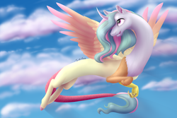 Size: 3888x2592 | Tagged: safe, artist:mythpony, imported from derpibooru, oc, oc only, oc:dystopia, draconequus, hybrid, draconequus oc, interspecies offspring, male, offspring, parent:discord, parent:princess celestia, parents:dislestia, solo