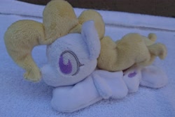 Size: 4203x2830 | Tagged: safe, artist:plushbyanto, imported from derpibooru, surprise, pony, chibi, irl, photo, plushie, prone, solo