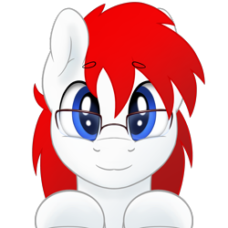 Size: 2048x2048 | Tagged: safe, artist:salemcat, imported from derpibooru, oc, oc only, oc:salem cat, pony, avatar, bust, glasses, simple background, solo, transparent background