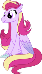 Size: 5364x9410 | Tagged: safe, artist:babyroxasman, imported from derpibooru, oc, oc only, oc:love muffin, hippogriff, hybrid, absurd resolution, colored wings, female, gradient wings, mare, ponygriff, show accurate, simple background, solo, transparent background, vector, waifu