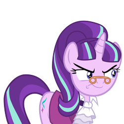 Size: 8000x8000 | Tagged: safe, artist:veyronraze, imported from derpibooru, snowfall frost, starlight glimmer, pony, unicorn, a hearth's warming tail, absurd resolution, clothes, female, glasses, jabot, mare, pince-nez, solo, vector