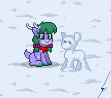 Size: 217x191 | Tagged: safe, imported from derpibooru, oc, oc only, oc:aquamarine snowfall, deer, pony, reindeer, pony town, pixel art, solo, sprite