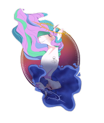 Size: 1280x1512 | Tagged: safe, artist:coffeisloveislife, imported from derpibooru, princess celestia, princess luna, curved horn, duo, hoers, horn, royal sisters, simple background, transparent background