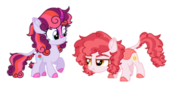 Size: 1260x634 | Tagged: safe, artist:unoriginai, imported from derpibooru, hybrid, kirin, sounds of silence, interspecies offspring, kirin pony hybrid, magical lesbian spawn, next generation, offspring, parent:autumn blaze, parent:pinkie pie, parent:twilight sparkle, parents:autumnpie, parents:autumntwi