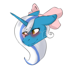 Size: 1280x1200 | Tagged: safe, artist:maplesplashdraws152, imported from derpibooru, oc, oc only, oc:fleurbelle, alicorn, alicorn oc, blushing, female