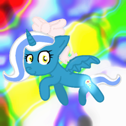 Size: 500x500 | Tagged: safe, artist:savvy-friends, imported from derpibooru, oc, oc only, oc:fleurbelle, alicorn, pony, abstract background, alicorn oc, female, mare, smiling