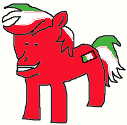 Size: 346x342 | Tagged: safe, artist:s61751, imported from derpibooru, pony, cars (pixar), francesco bernoulli, grin, italian, italian flag, looking at you, ponified, smiling