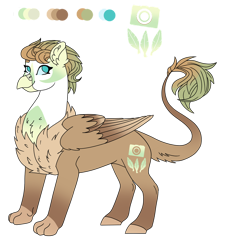 Size: 1024x1115 | Tagged: safe, artist:plixine, imported from derpibooru, oc, oc only, oc:sandy, hippogriff, female, offspring, parent:greta, parent:press release, reference sheet, simple background, solo, transparent background