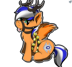 Size: 1500x1400 | Tagged: safe, artist:cloufy, imported from derpibooru, oc, oc only, oc:naarkessex, pony, antlers, reindeer antlers, solo, ych result