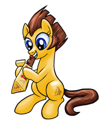 Size: 566x680 | Tagged: safe, artist:stewart501st, imported from derpibooru, oc, oc only, oc:toblerone, pony, chocolate, food, solo, toblerone