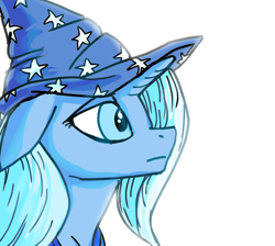 Size: 1800x1614 | Tagged: safe, artist:kovoranu, imported from derpibooru, trixie, pony, unicorn, bust, female, mare, portrait, simple background, solo, white background