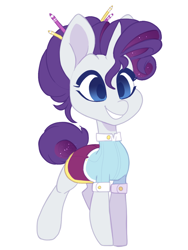 Size: 3000x4000 | Tagged: safe, artist:hiccupsdoesart, deleted from derpibooru, imported from derpibooru, rarity, pony, unicorn, leak, spoiler:g5, alternate design, clothes, g5, miniskirt, rarity (g5 concept leak), rarity (g5), shirt, simple background, skirt, white background