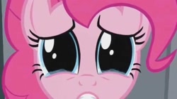 Size: 1280x720 | Tagged: safe, imported from derpibooru, pinkie pie, looking at you, sad