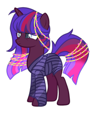 Size: 1567x2098 | Tagged: safe, artist:antiwalkercassie, imported from derpibooru, oc, oc only, pony, unicorn, female, magical lesbian spawn, mare, offspring, parent:tempest shadow, parent:twilight sparkle, parents:tempestlight, simple background, solo, transparent background