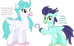 Size: 3731x2325 | Tagged: safe, artist:shadymeadow, imported from derpibooru, oc, oc only, oc:anchor hook, oc:swan beauty, classical hippogriff, hippogriff, female, male, show accurate, simple background, transparent background