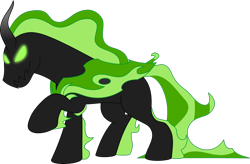 Size: 3019x1986 | Tagged: safe, artist:davidpinskton117, idw, imported from derpibooru, pony of shadows, pony, legends of magic, nightmare knights, spoiler:comic, spoiler:comiclomannual, alternate dimension, glowing eyes, green eyes, male, raised hoof, simple background, solo, stallion, transparent background, vector