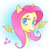 Size: 400x400 | Tagged: safe, artist:artichuka, imported from derpibooru, fluttershy, pegasus, pony, bust, cute, head, head only, wings