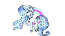 Size: 1192x670 | Tagged: safe, artist:xxcutecookieswirlsxx, imported from derpibooru, oc, oc only, oc:sapphire blue, pony, unicorn, female, mare, rainbow power, simple background, solo, transparent background