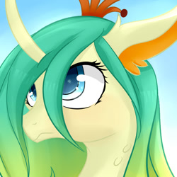 Size: 600x600 | Tagged: safe, artist:dashy21, imported from derpibooru, queen chrysalis, changedling, pony, a better ending for chrysalis, cute, cutealis, female, purified chrysalis, reformed, solo