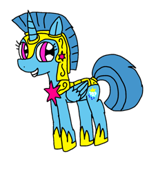 Size: 988x1080 | Tagged: safe, artist:徐詩珮, imported from derpibooru, spring rain, alicorn, pony, my little pony: the movie, hoof shoes, royal guard, simple background, smiling, species swap, spring rain becomes a royal guard, springcorn, transparent background