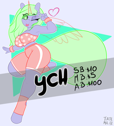 Size: 2480x2742 | Tagged: safe, artist:tatemil, imported from derpibooru, oc, oc only, anthro, armpits, auction, clothes, commission, female, shorts, solo, your character here