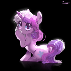 Size: 2362x2362 | Tagged: safe, artist:tingsan, imported from derpibooru, oc, oc only, oc:snowlight, pony, unicorn, female, mare, smiling, solo