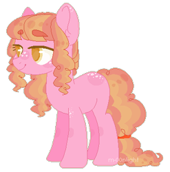 Size: 371x376 | Tagged: safe, artist:m-00nlight, imported from derpibooru, oc, oc only, earth pony, pony, female, magical lesbian spawn, mare, offspring, parent:applejack, parent:pinkie pie, parents:applepie, simple background, solo, transparent background