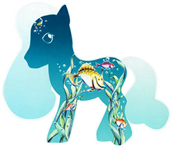 Size: 300x259 | Tagged: safe, imported from derpibooru, pony, art pony, female, g3, solo, underwater pony