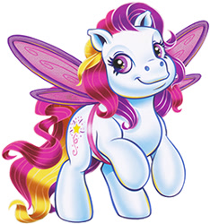 Size: 250x267 | Tagged: safe, imported from derpibooru, pony, fake wings, female, fun fairy, g3, solo