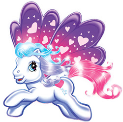 Size: 300x297 | Tagged: safe, imported from derpibooru, heart bright, pony, artificial wings, augmented, female, g3, magic, magic wings, solo, wings