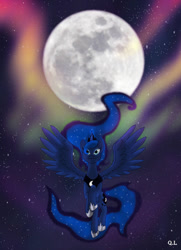 Size: 761x1051 | Tagged: safe, artist:papyjr13, imported from derpibooru, princess luna, moon, night